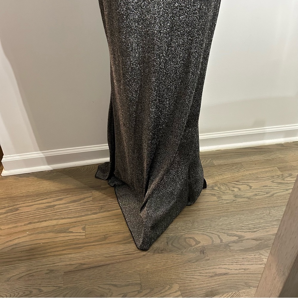 SHEIN Classy Elegant Gray Sparkly Maxi Sleeveless Sexy Bodycon Dress - Picture 3 of 9